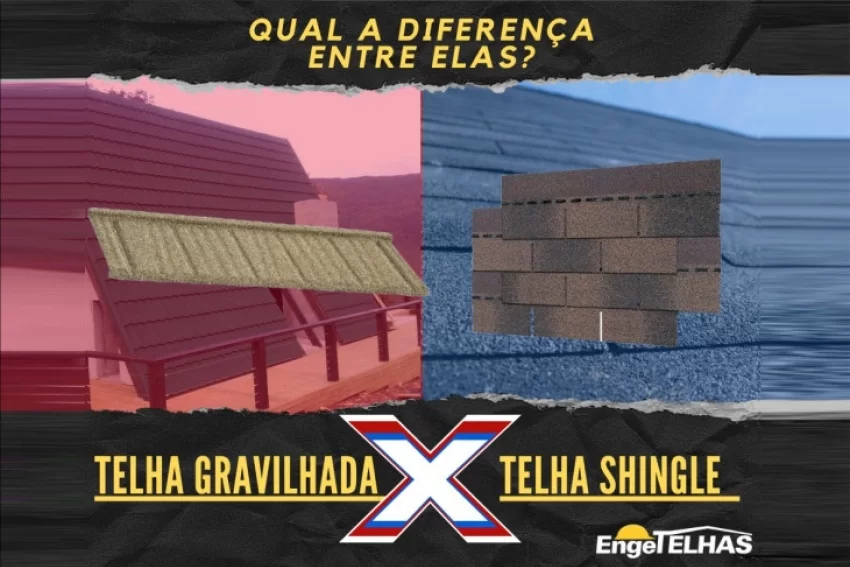 Qual a diferença entre as telhas shingle e as telhas gravilhadas